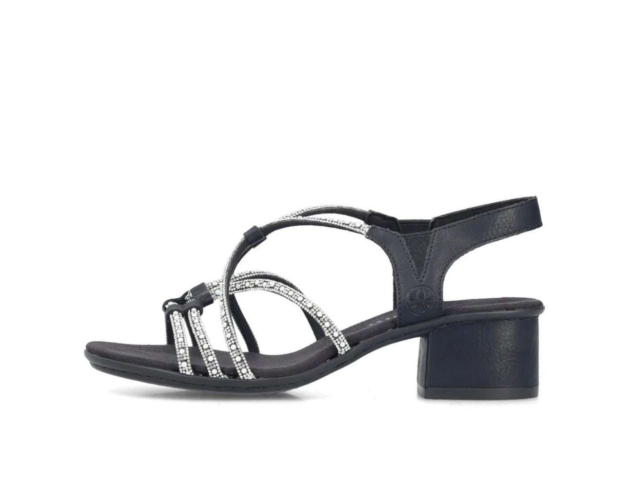 Rieker Black Women’s Sparkly Sandals 64970-00