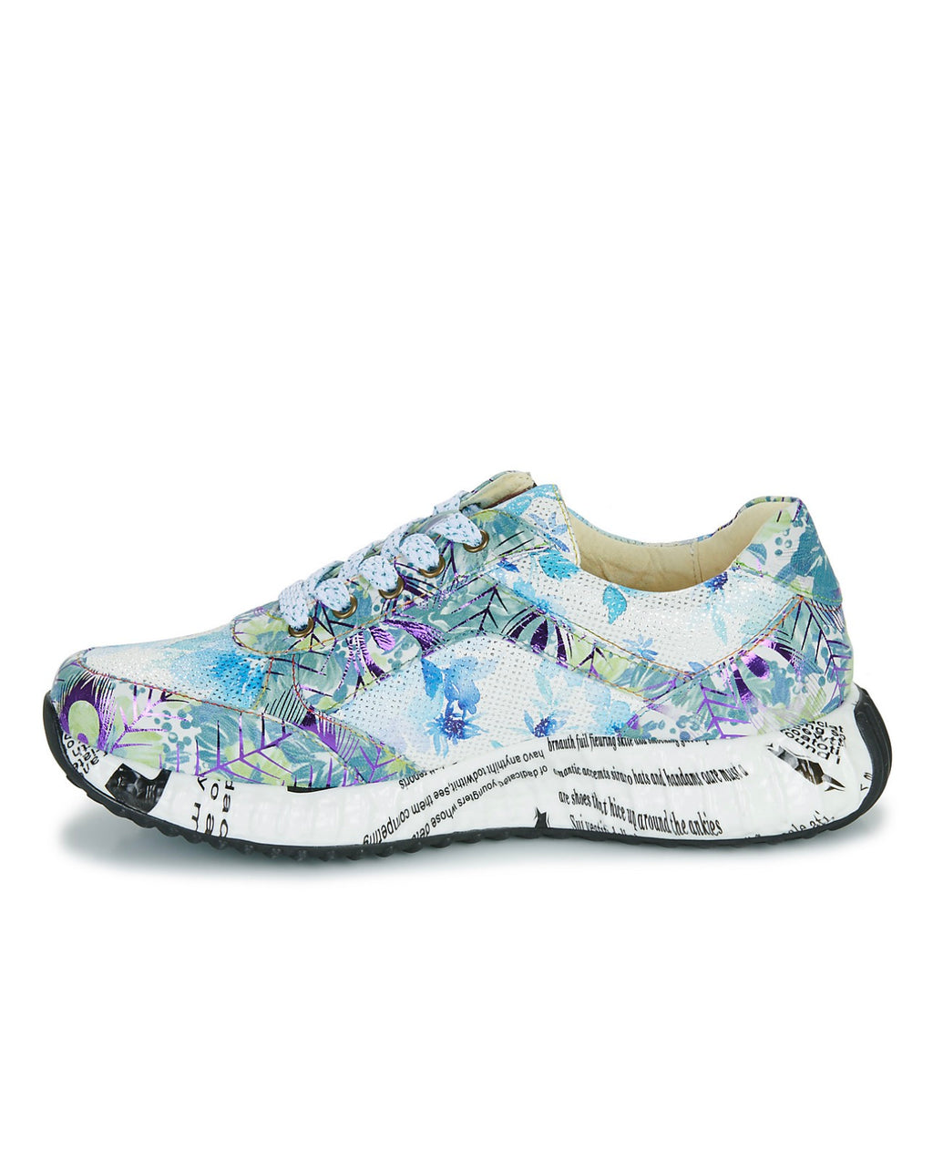 Laura Vita Blue Floral Sneaker