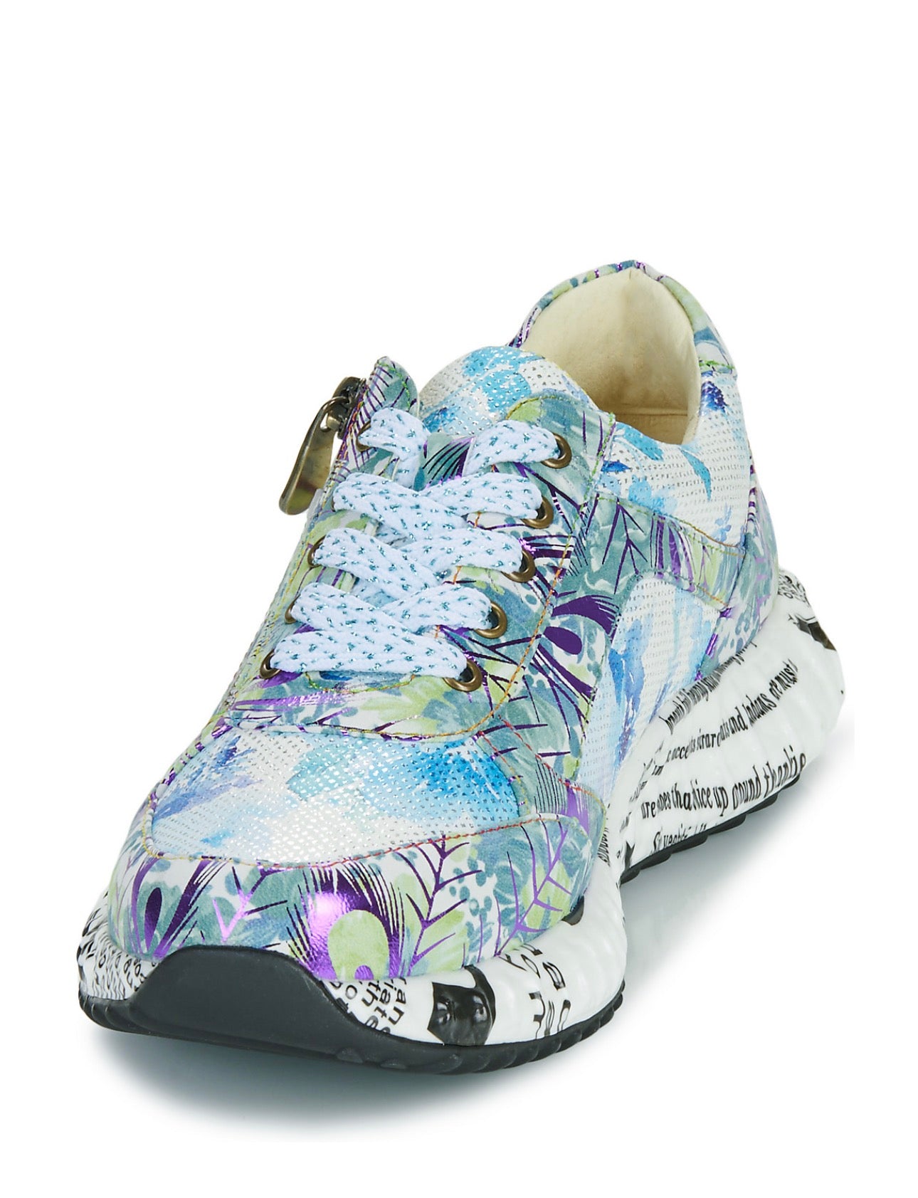 Laura Vita Blue Floral Sneaker