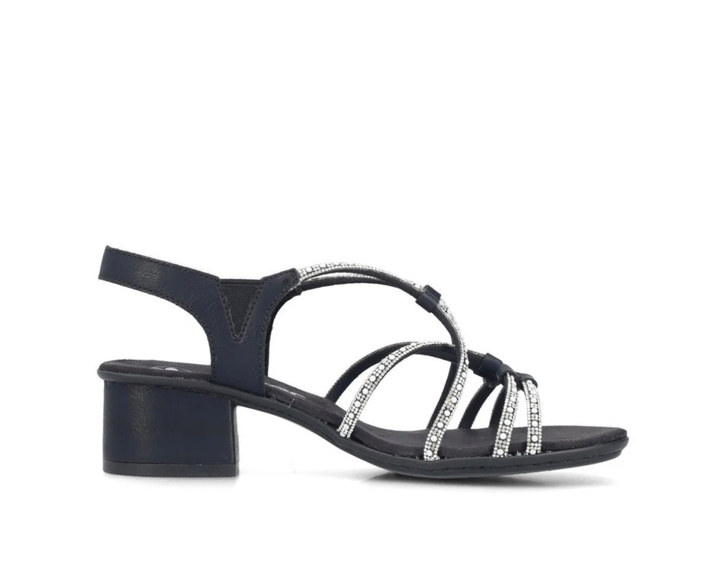 Rieker Black Women’s Sparkly Sandals 64970-00
