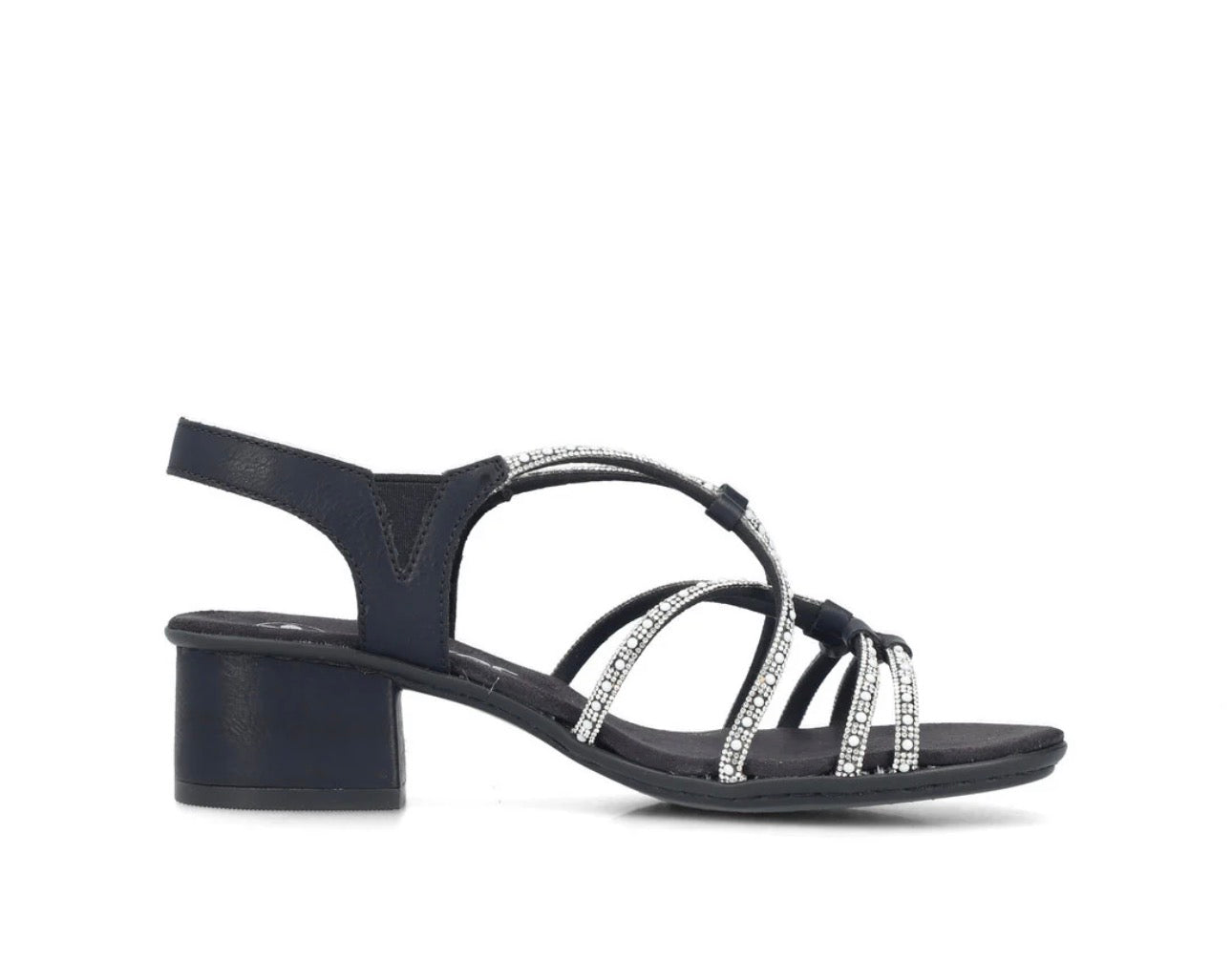 Rieker Black Women’s Sparkly Sandals 64970-00
