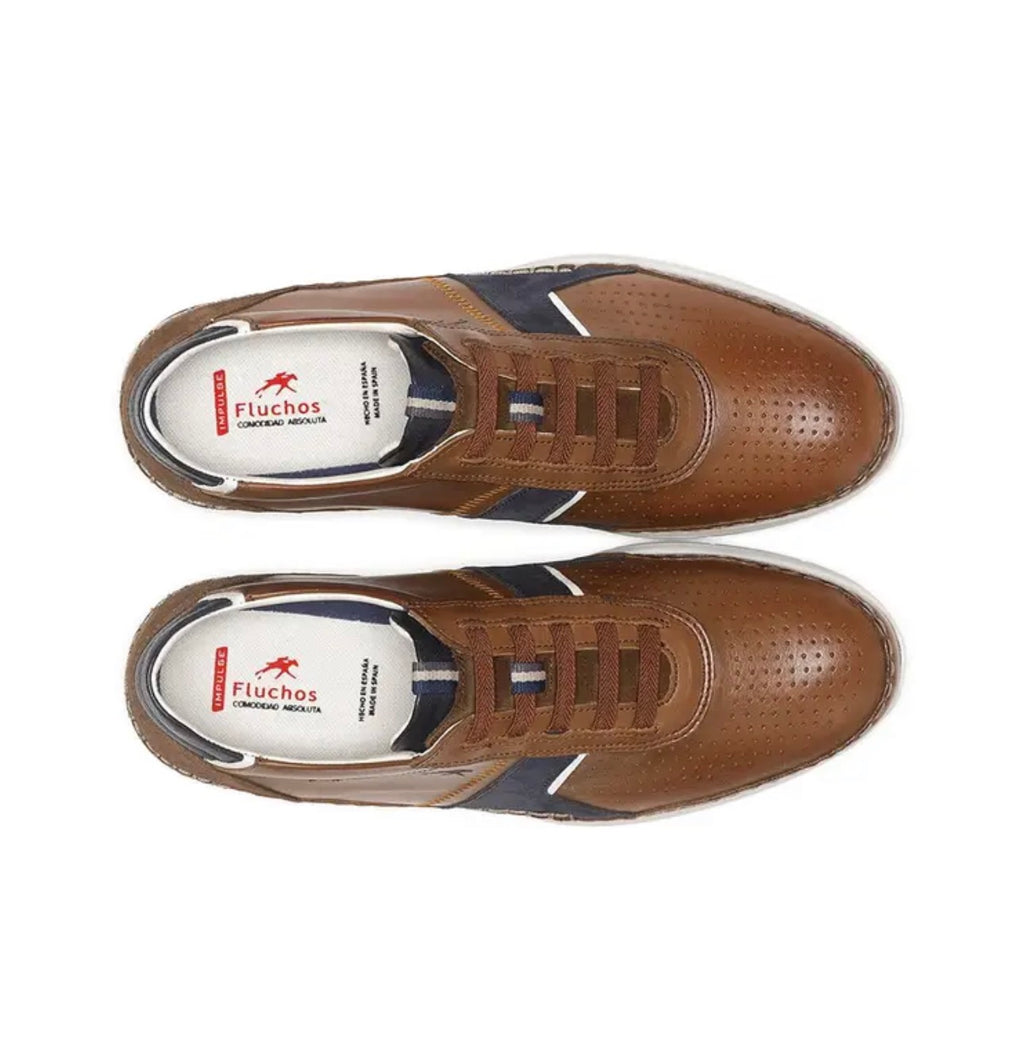 Fluchos Men’s Yannic Camel Leather Sneaker