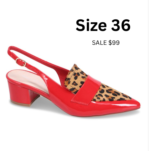 Django and Juliette Red Leopard Aiday Slingback
