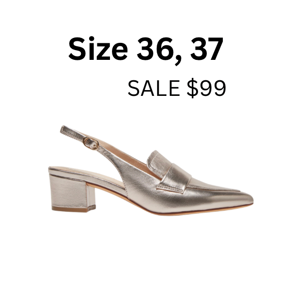 Django and Juliette Leather Metallic Slingbacks