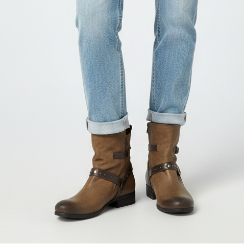 Miz Mooz Sammie Leather Boots - Walnut