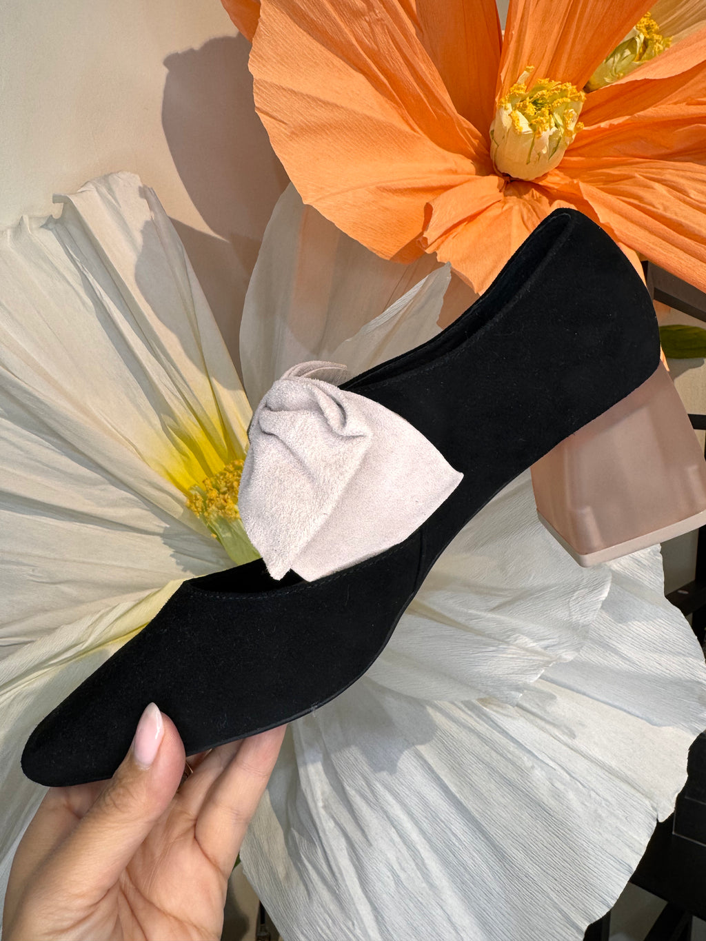 Django & Juliette Misha Leather Black Ivory Shoe