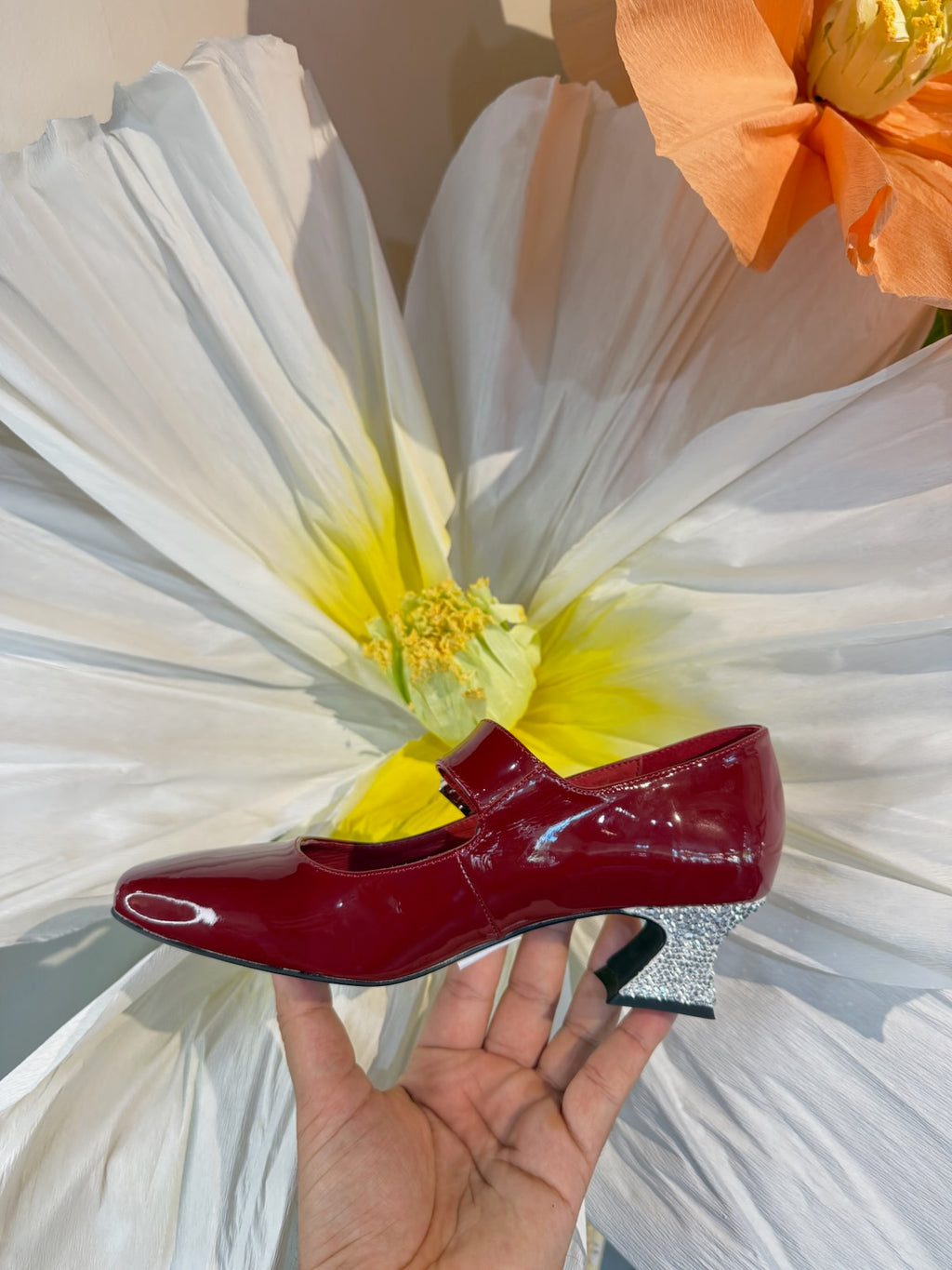 Django & Juliette Beammer Red Patent Leather Slingback