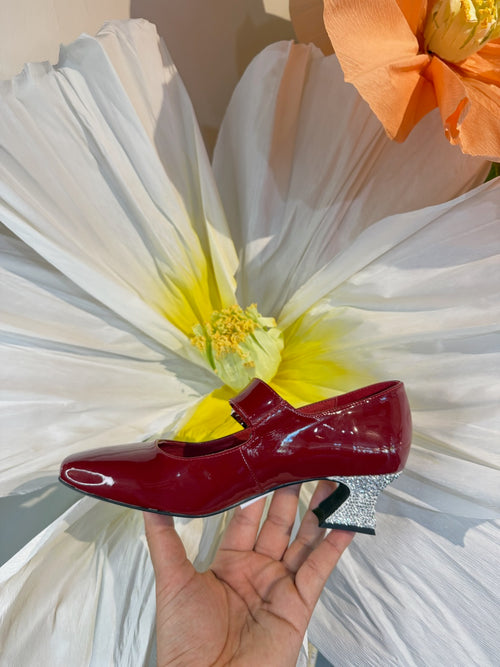 Django & Juliette Beammer Red Patent Leather Slingback
