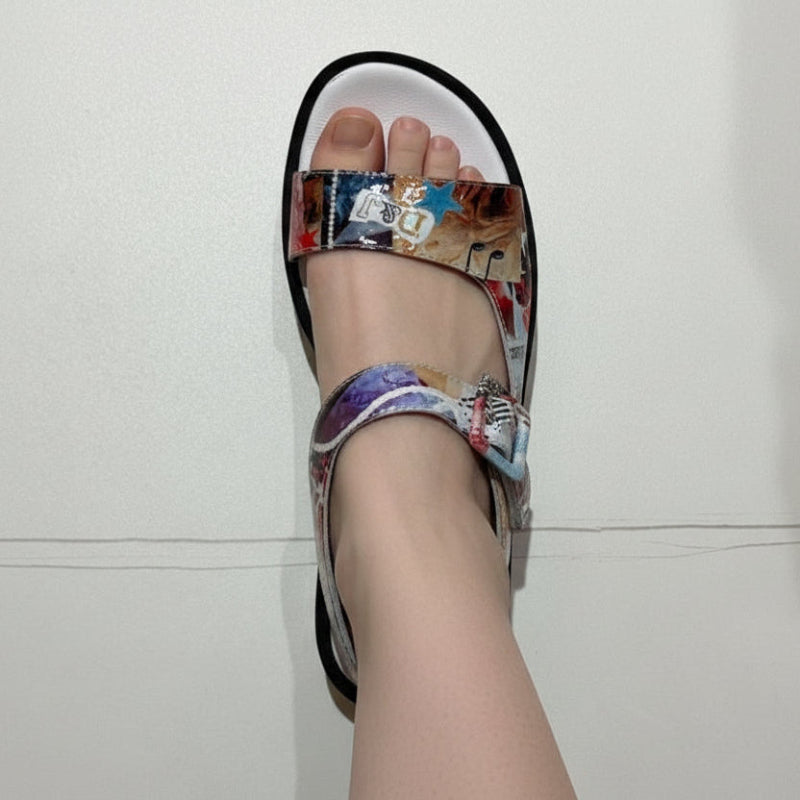 Django and Juliette Collage Figg Sandal Collage Print