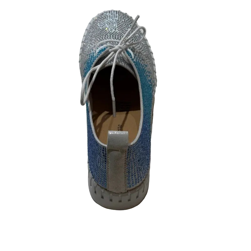 Django and Juliette Collage Birming Sneaker Silver and Blue