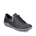 Remonte Women's Lace-up Zip Sneaker - Black Combination
