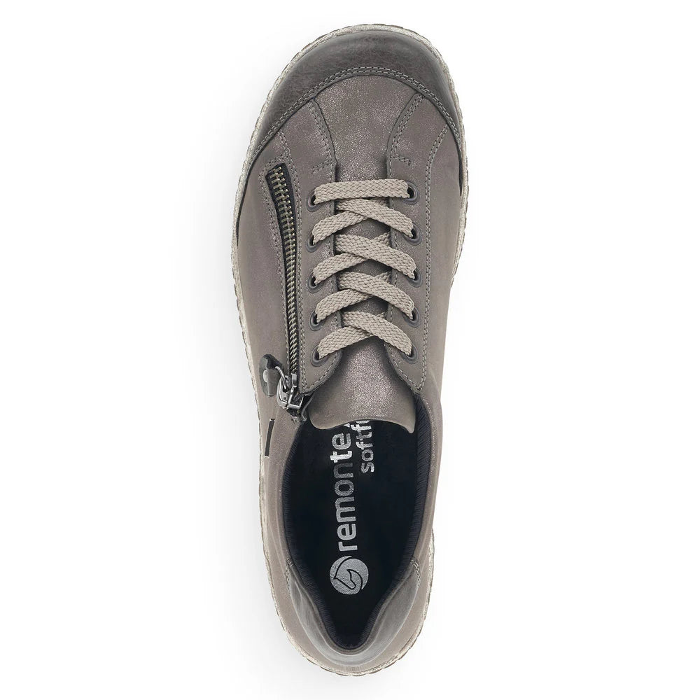 Remonte Women's Lace-up Zip Sneaker - Grey