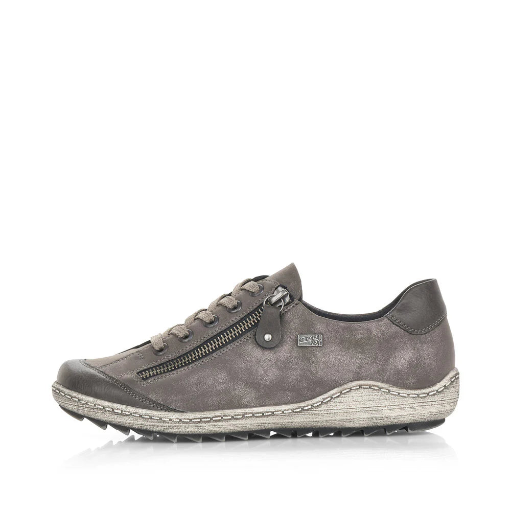 Remonte Women's Lace-up Zip Sneaker - Grey