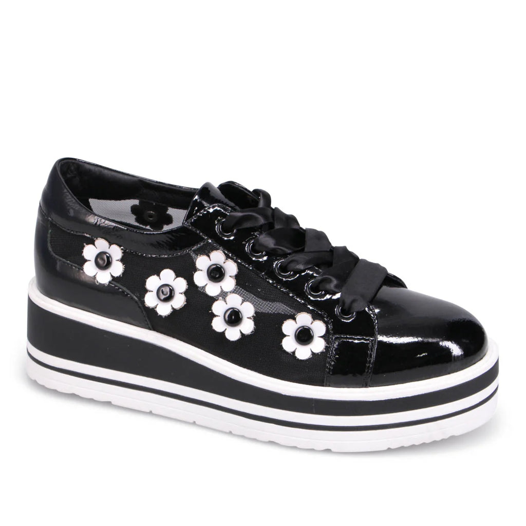 Django & Juliette Serenoy Mesh Platform Sneaker - Black