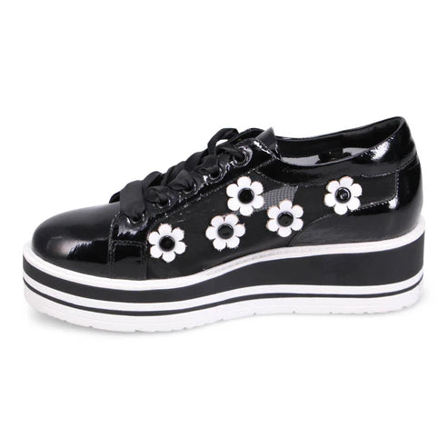 Django & Juliette Serenoy Mesh Platform Sneaker - Black