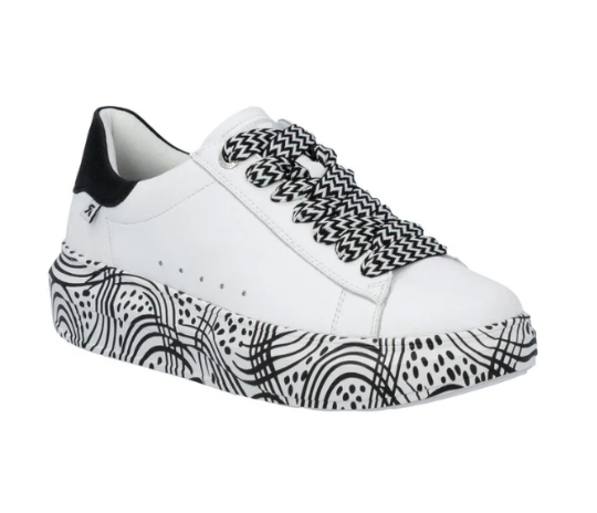 Rieker Women's Sneaker Black/White