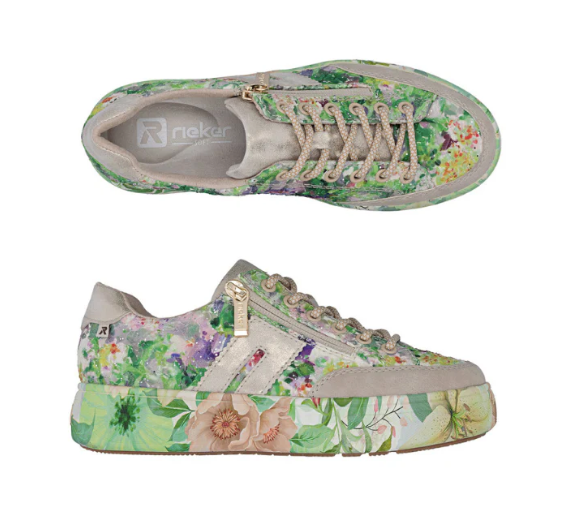 Rieker Women's Sneaker Green / Forest