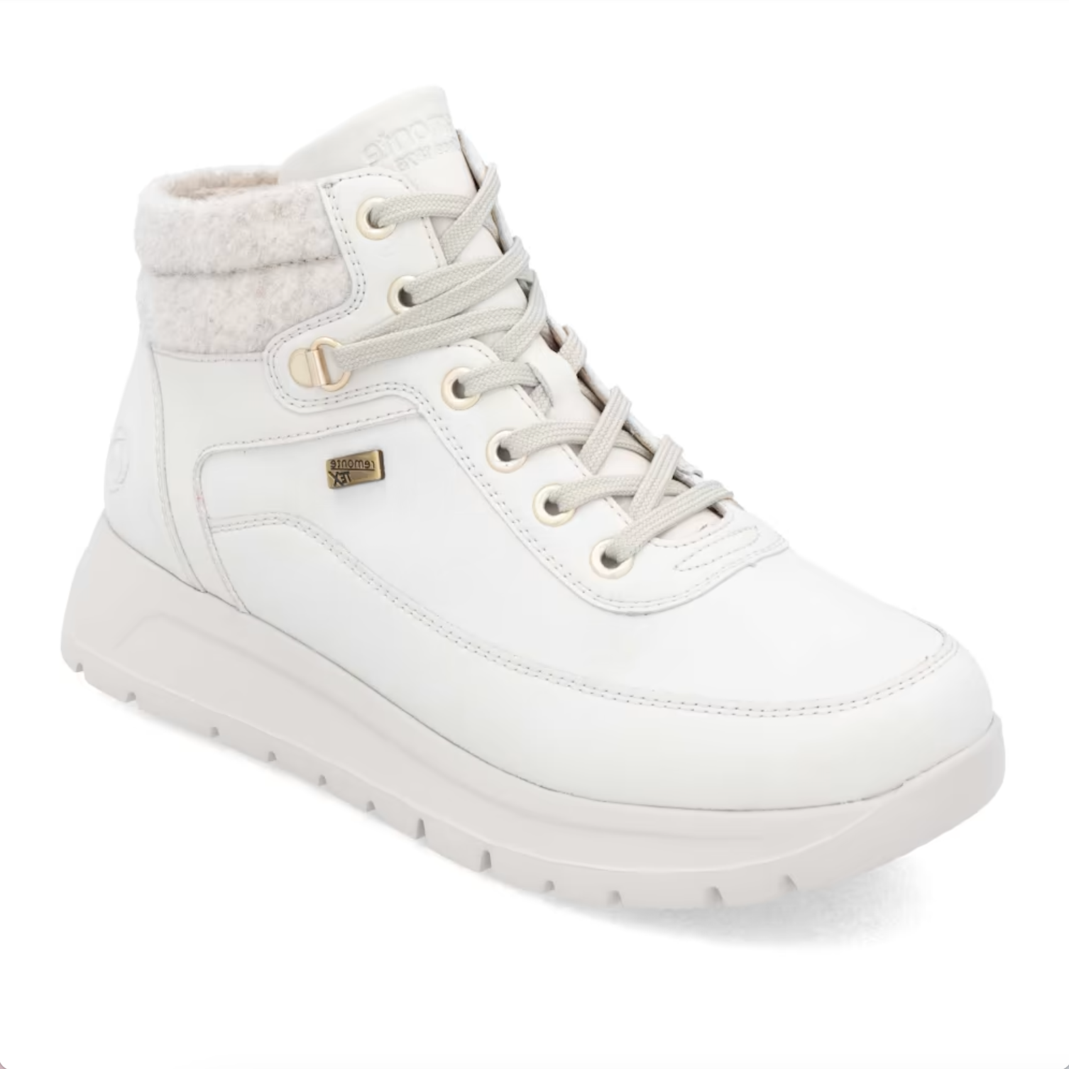 Remonte Women's Lace-Up Platform Ankle Boot - White