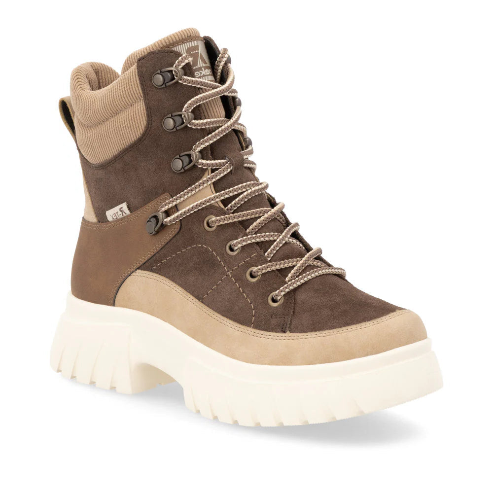 Rieker Women's Lace-up Platform Boot - Brown