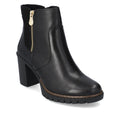 Rieker Women's Block Heel Ankle Boot - Black