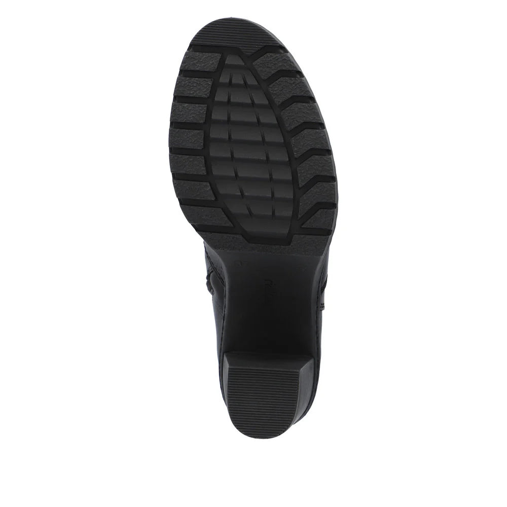 Rieker Women's Block Heel Ankle Boot - Black
