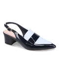Django & Juliette Aiday Slingback Heel - Navy Denim Patent