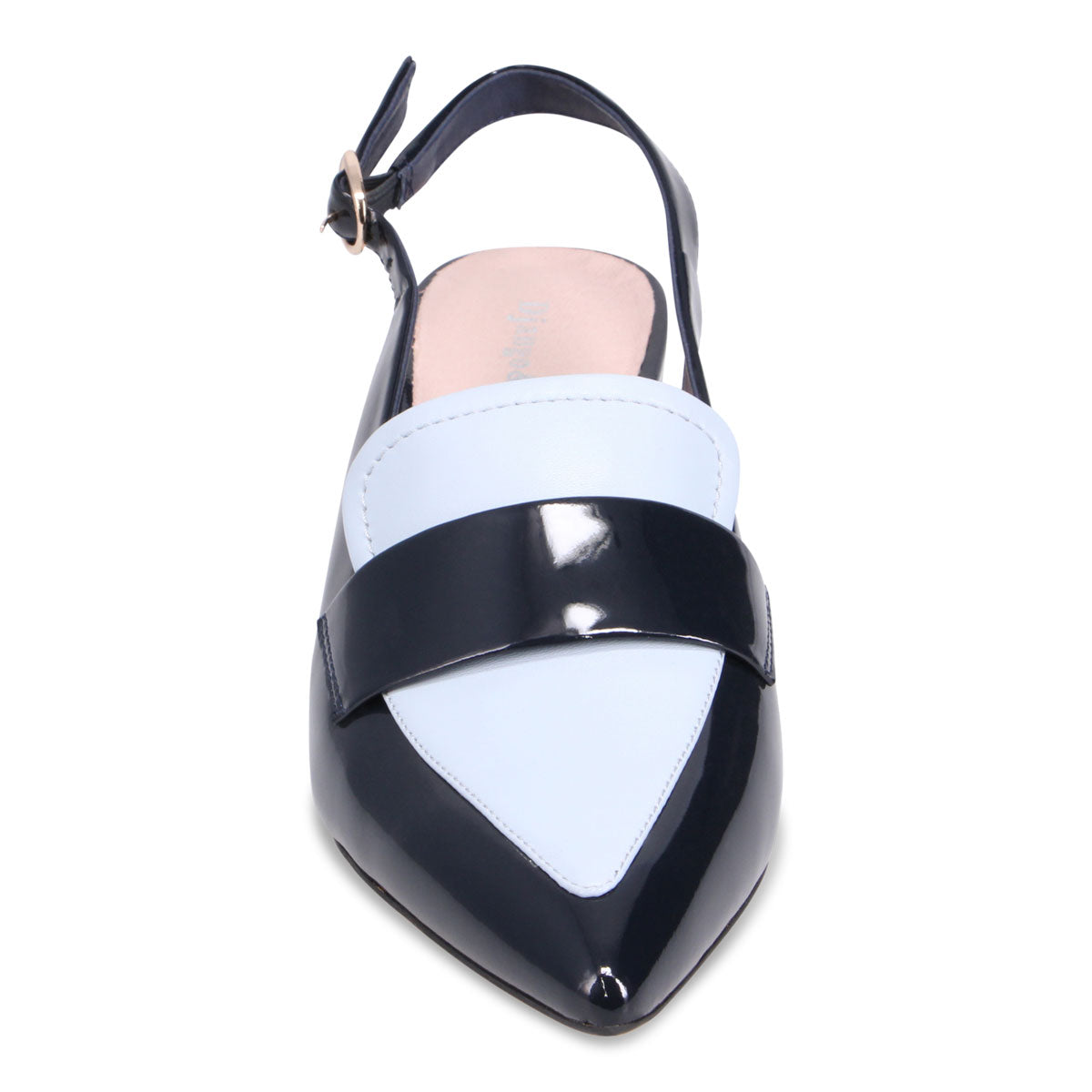 Django & Juliette Aiday Slingback Heel - Navy Denim Patent