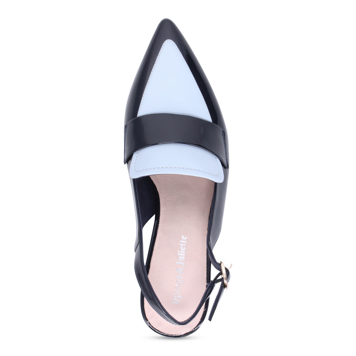 Django & Juliette Aiday Slingback Heel - Navy Denim Patent