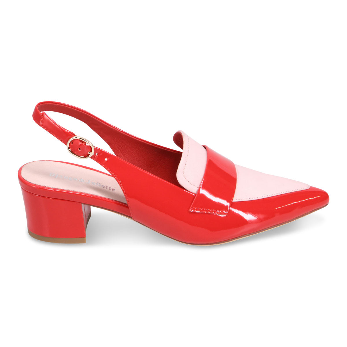 Django & Juliette Aiday Slingback Heel - Red Pale Pink