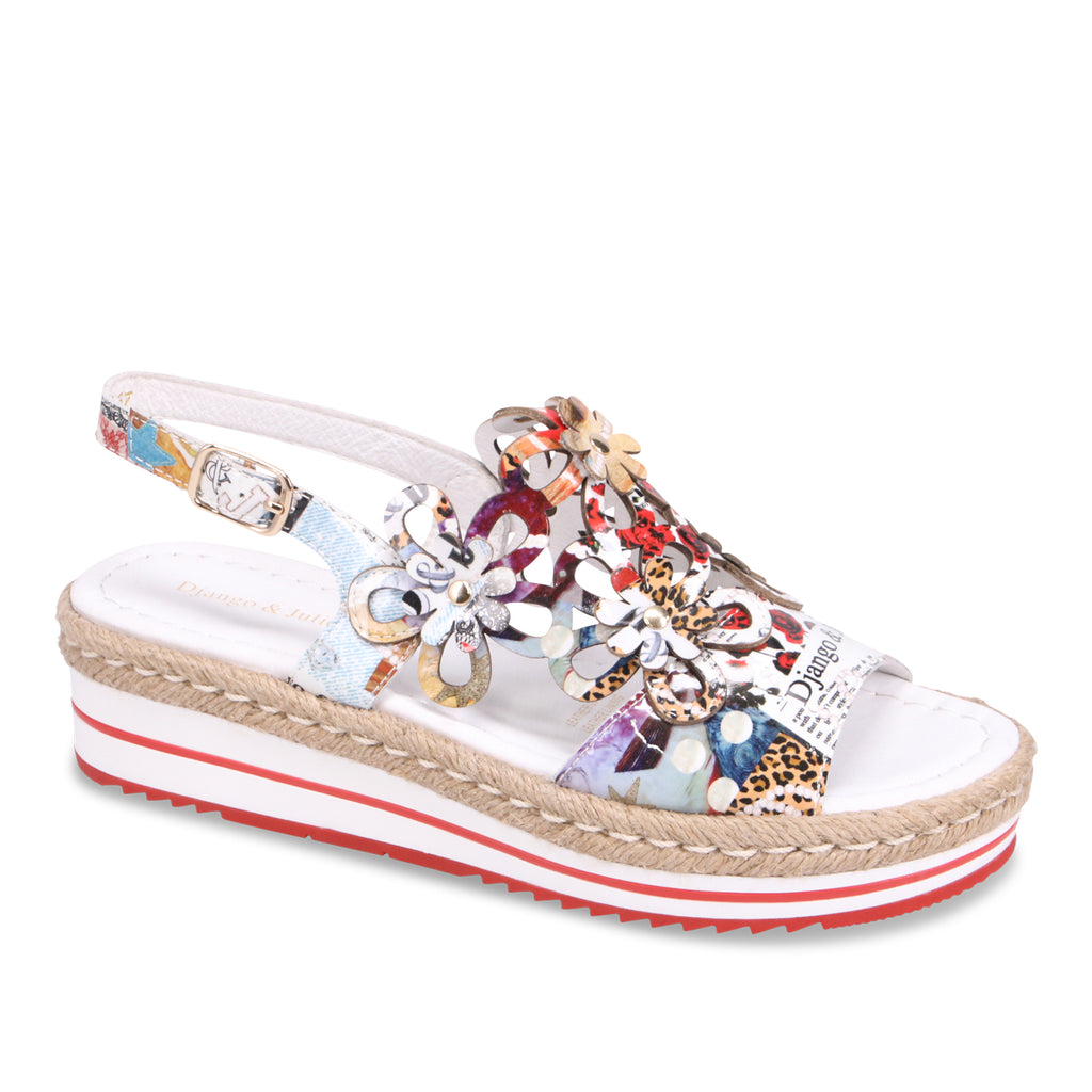 Django & Juliette Aldo Platform Sandal - Collage Print