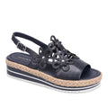 Django and Juliette Aldo Platform Sandal - Navy