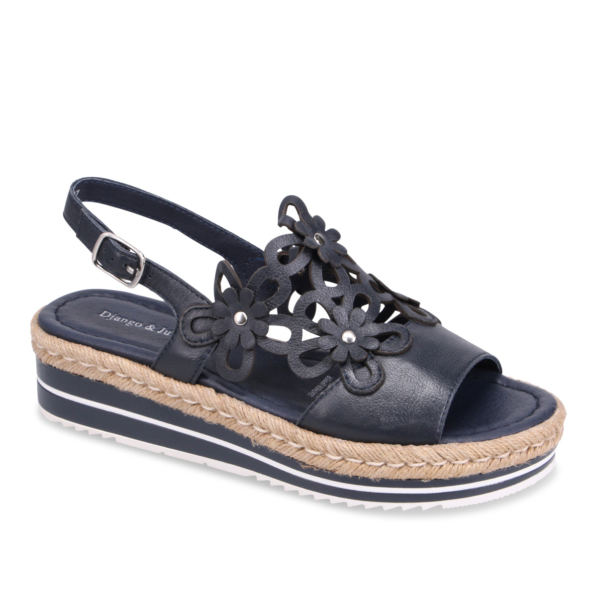 Django and Juliette Aldo Platform Sandal - Navy