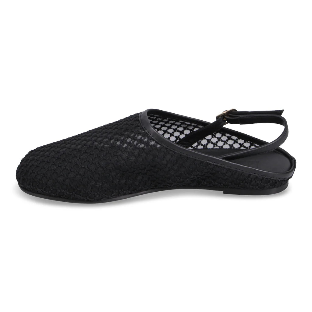 Bueno Aubry Slingback Mule - Black