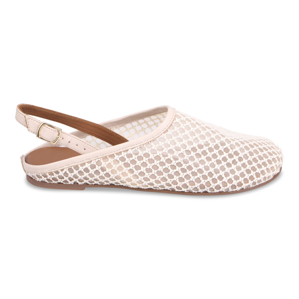 Bueno Aubry Slingback Mule - Cream Combo