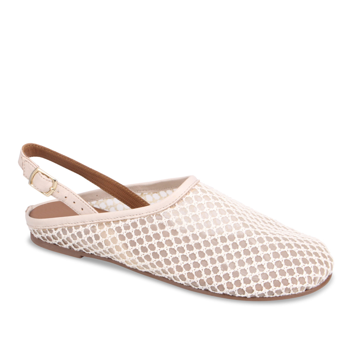 Bueno Aubry Slingback Mule - Cream Combo