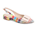 Django & Juliette Evenning Slingback Flat - Natural Bright Multi