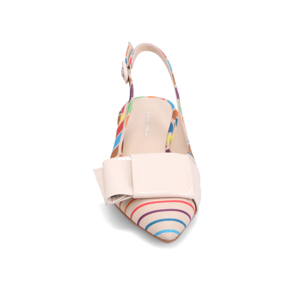 Django & Juliette Evenning Slingback Flat - Natural Bright Multi