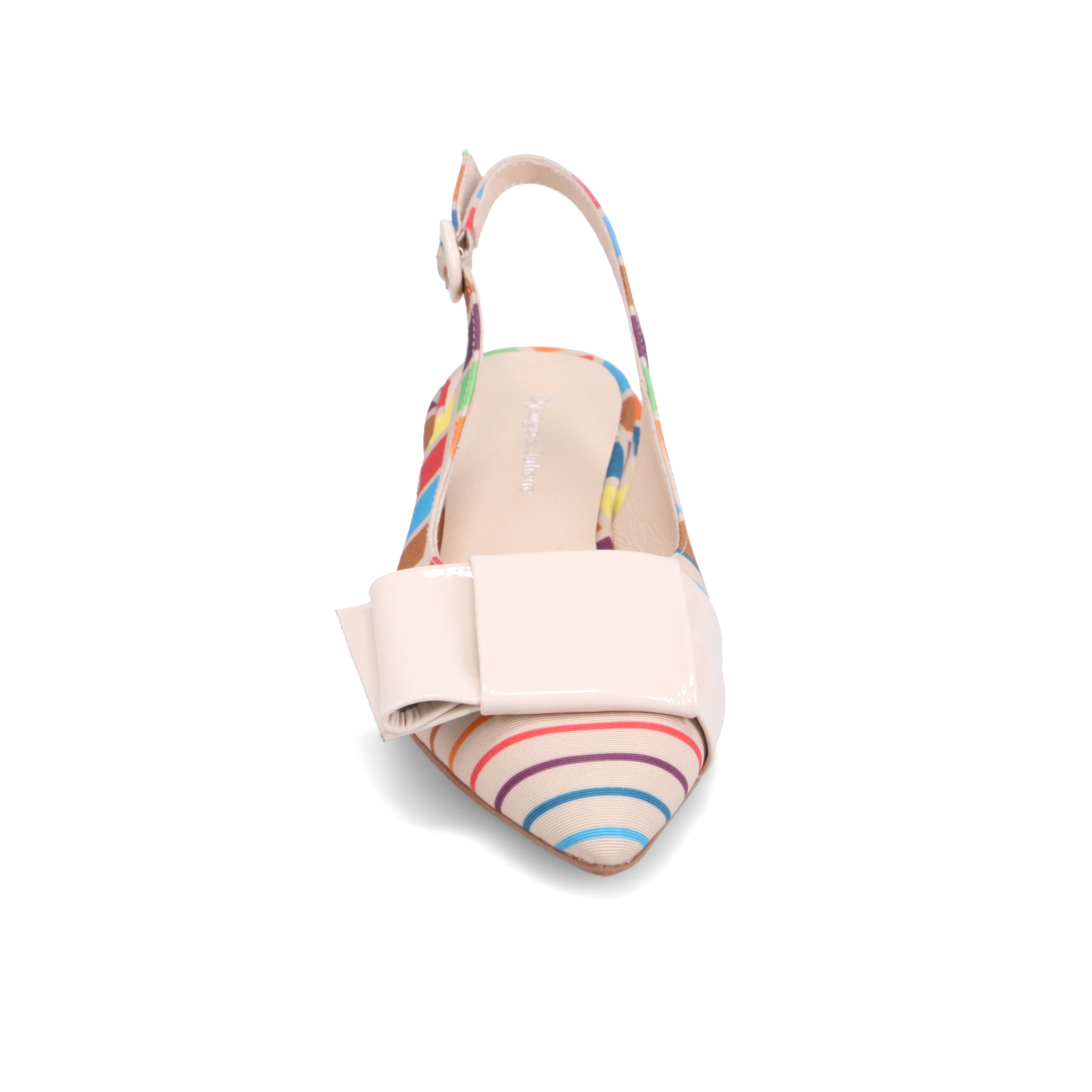 Django & Juliette Evenning Slingback Flat - Natural Bright Multi