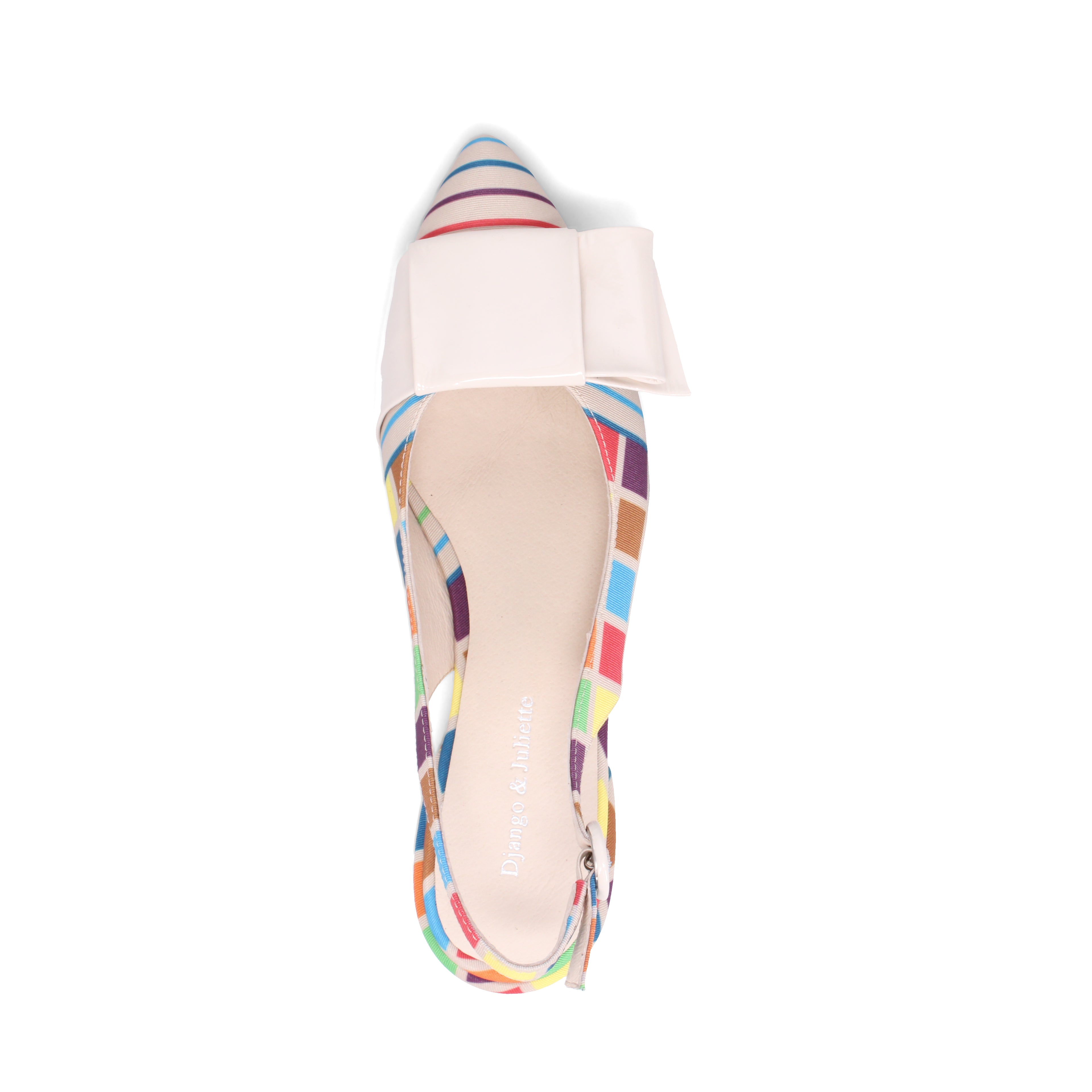 Django & Juliette Evenning Slingback Flat - Natural Bright Multi