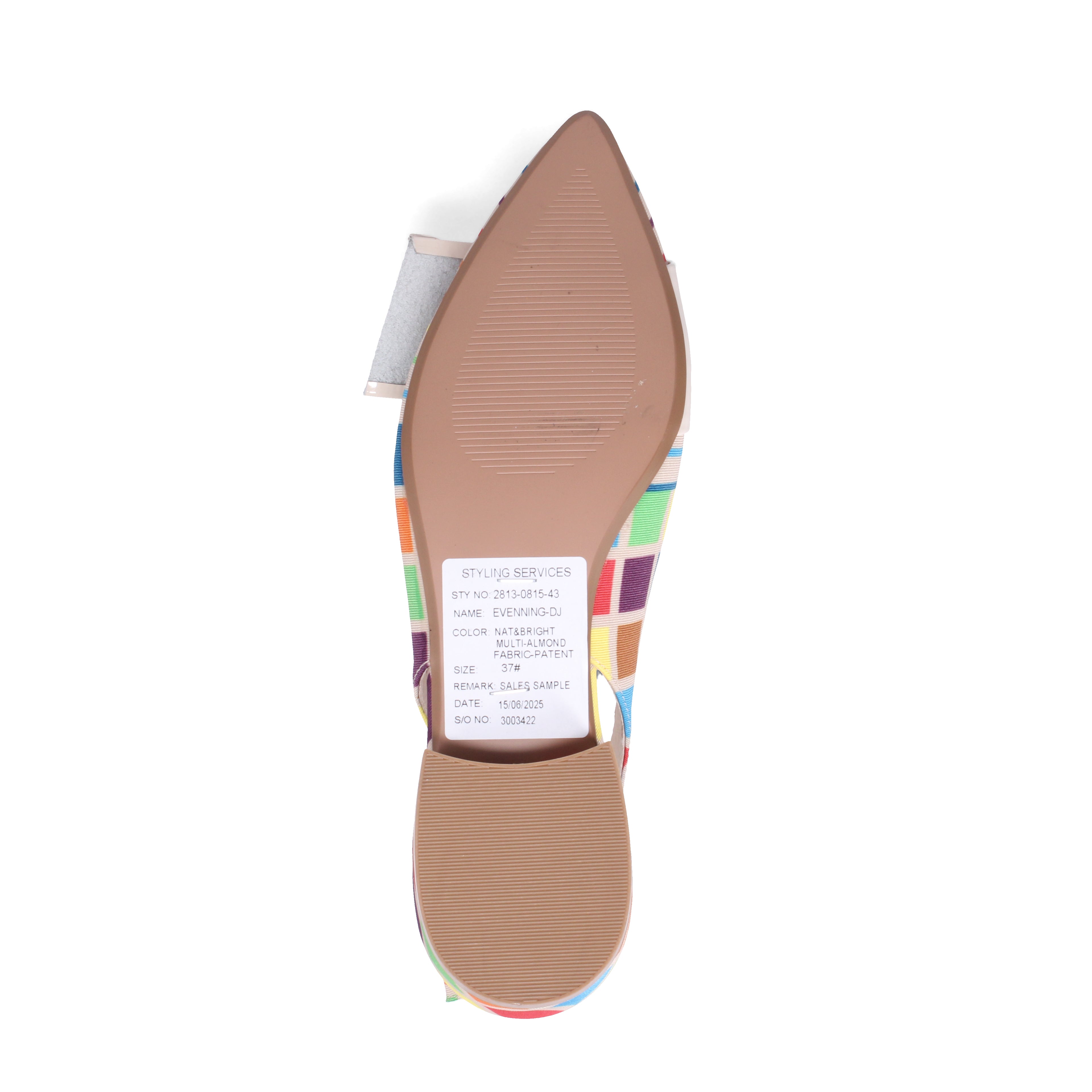 Django & Juliette Evenning Slingback Flat - Natural Bright Multi