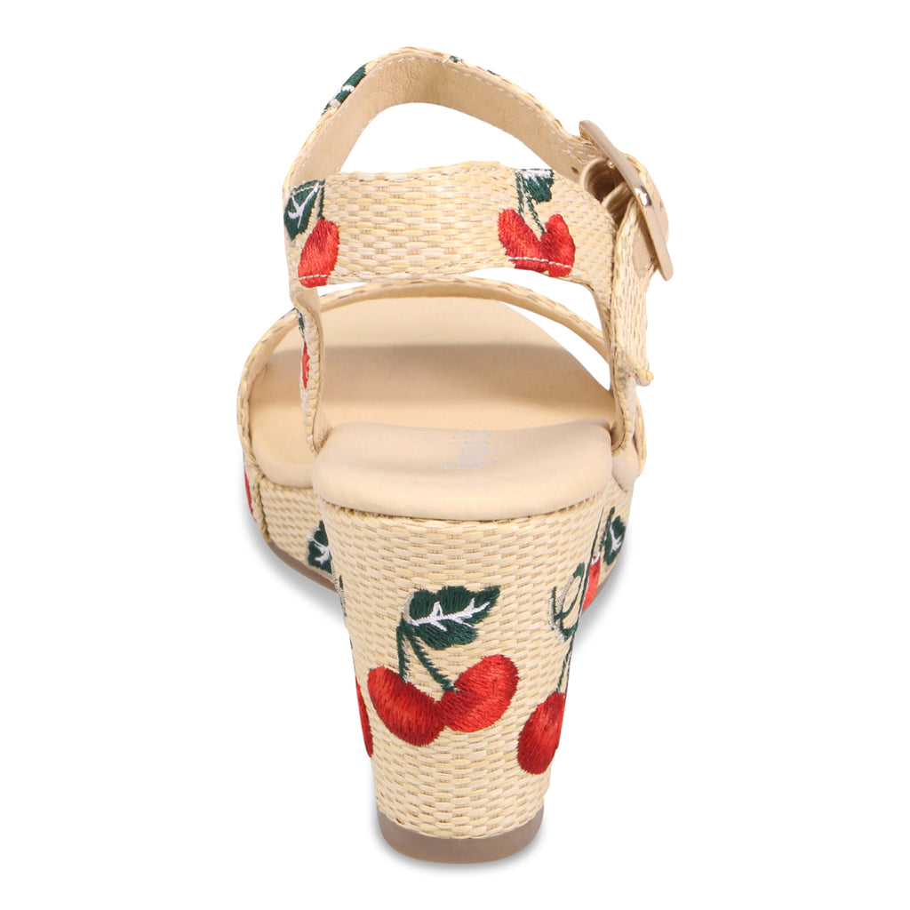 Django & Juliette Gossier Wedge Sandal - Natural Cherries