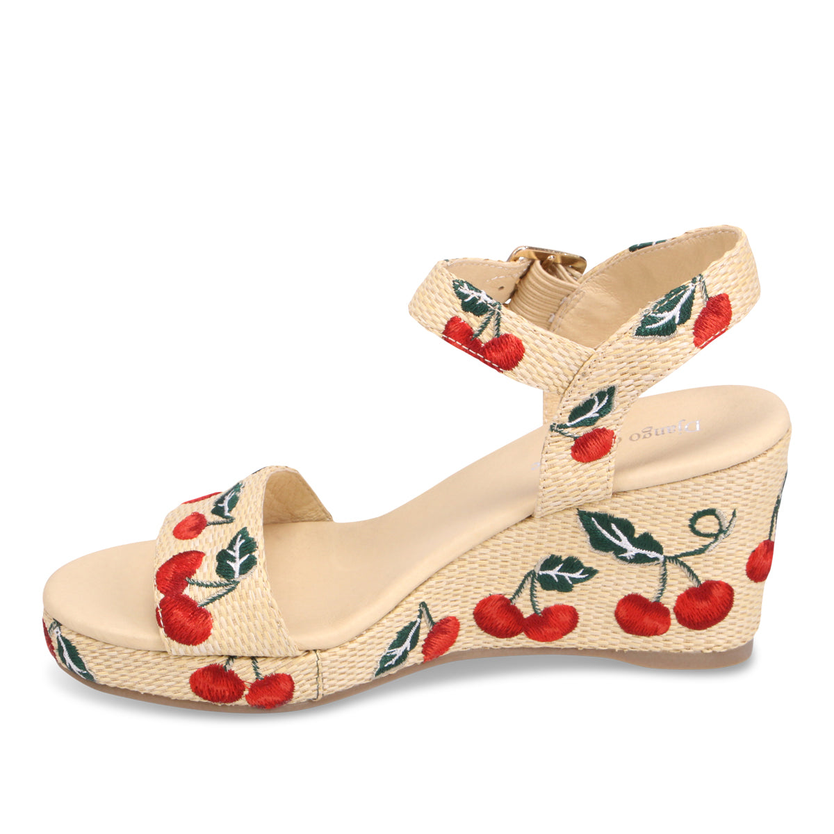 Django & Juliette Gossier Wedge Sandal - Natural Cherries