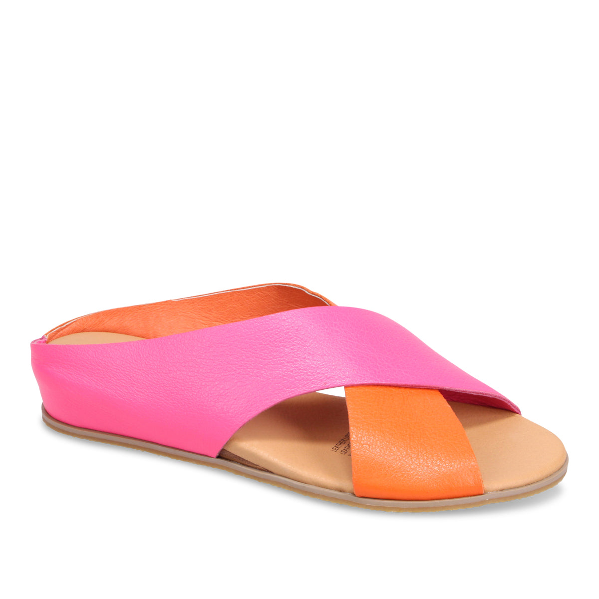 Django & Juliette Harli Slide Sandal - Orange/Hot Pink