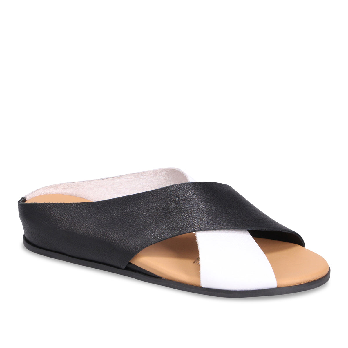 Django & Juliette Harli Slide Sandal - Black White