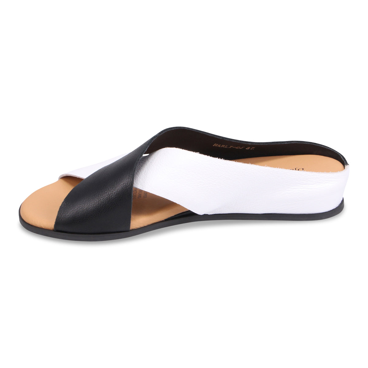 Django & Juliette Harli Slide Sandal - Black White
