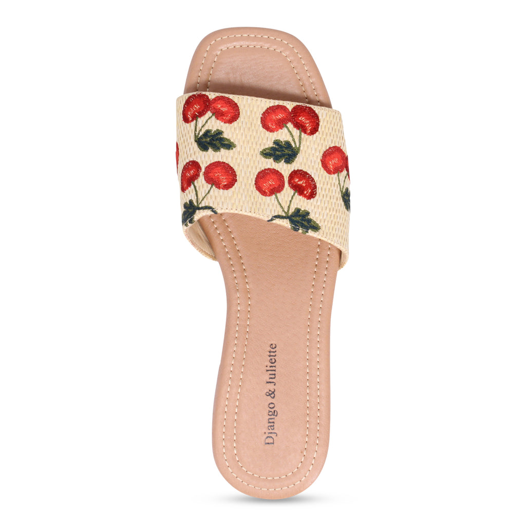 Django & Juliette Nahlas Slide Sandal - Natural Cherries