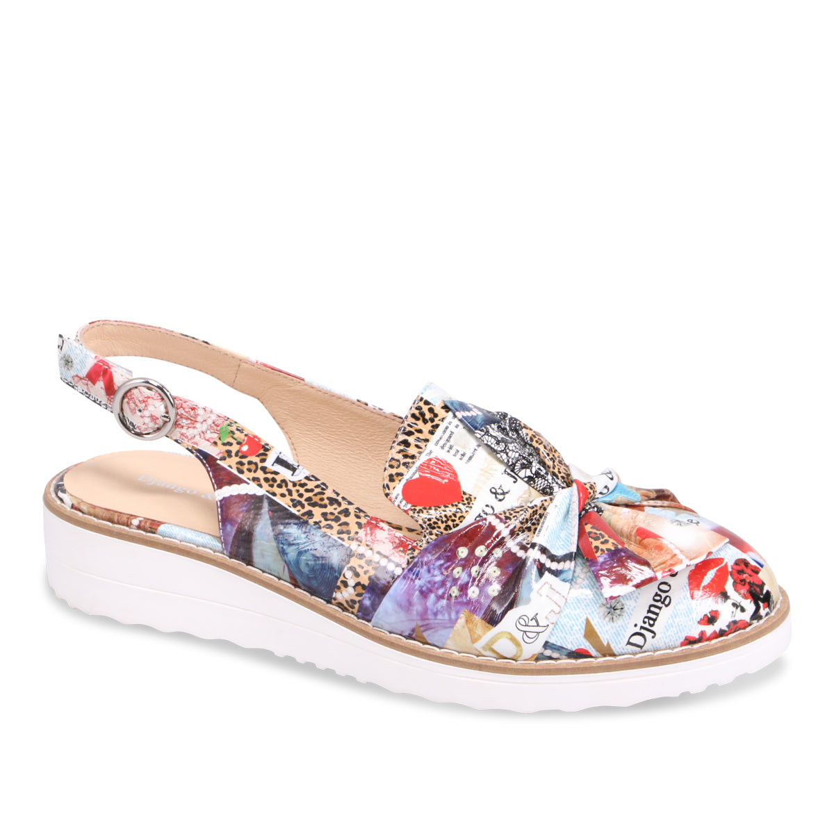 Django & Juliette Olissas Slingback Loafer - Collage Print