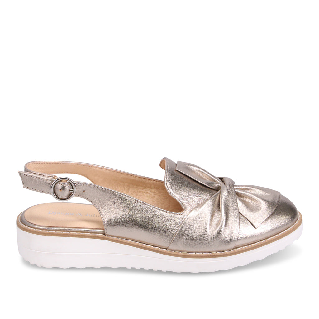 Django & Juliette Olissas Slingback Loafer - Platino