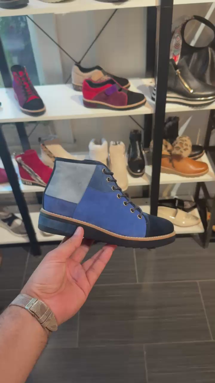 Blue Suede Multi Regine Django and Juliette Booty