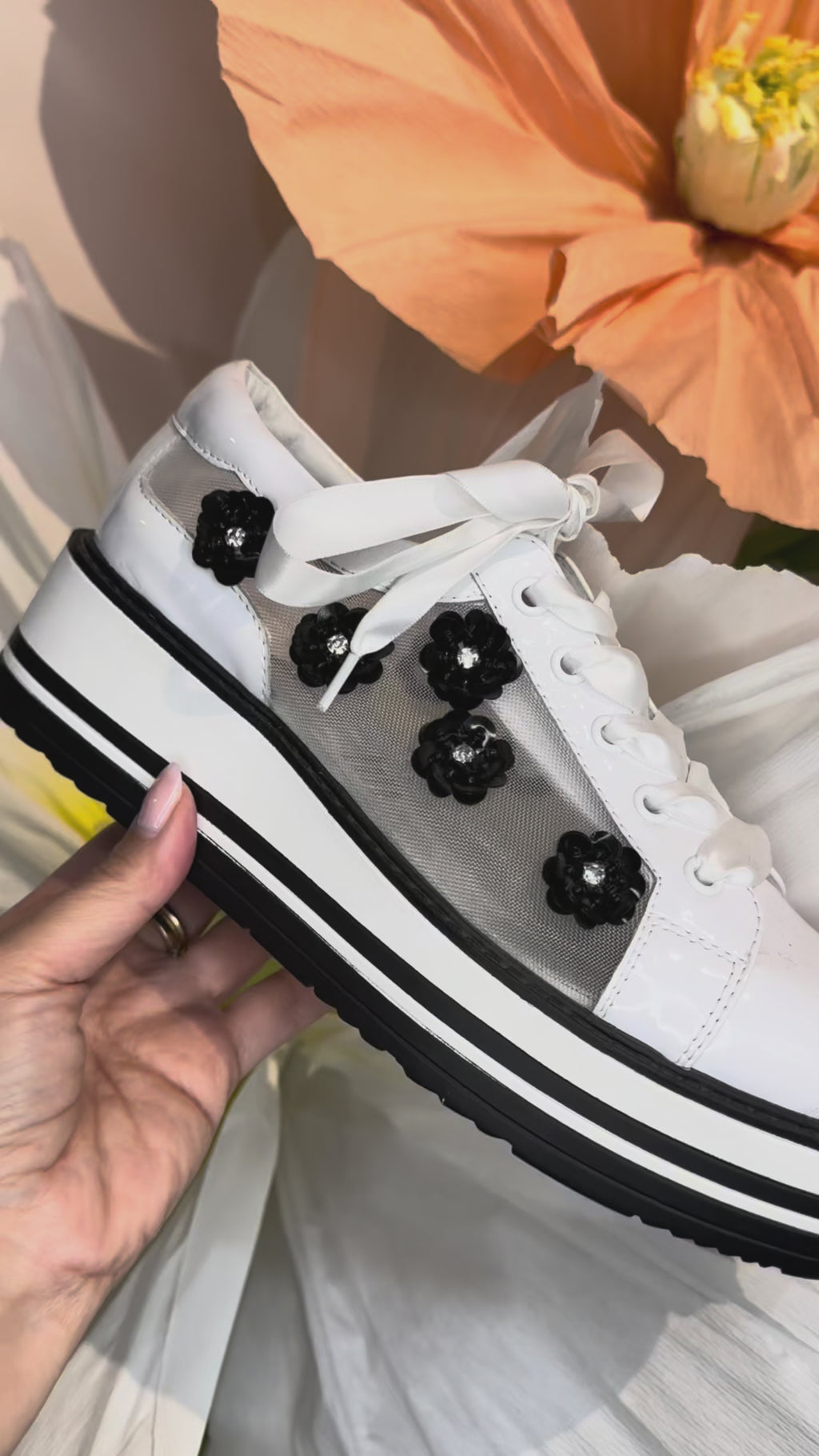 Django & Juliette Serenoy Mesh Platform Sneaker - White